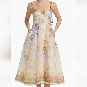 Zimmermann Picnic Floral Midi-Dress